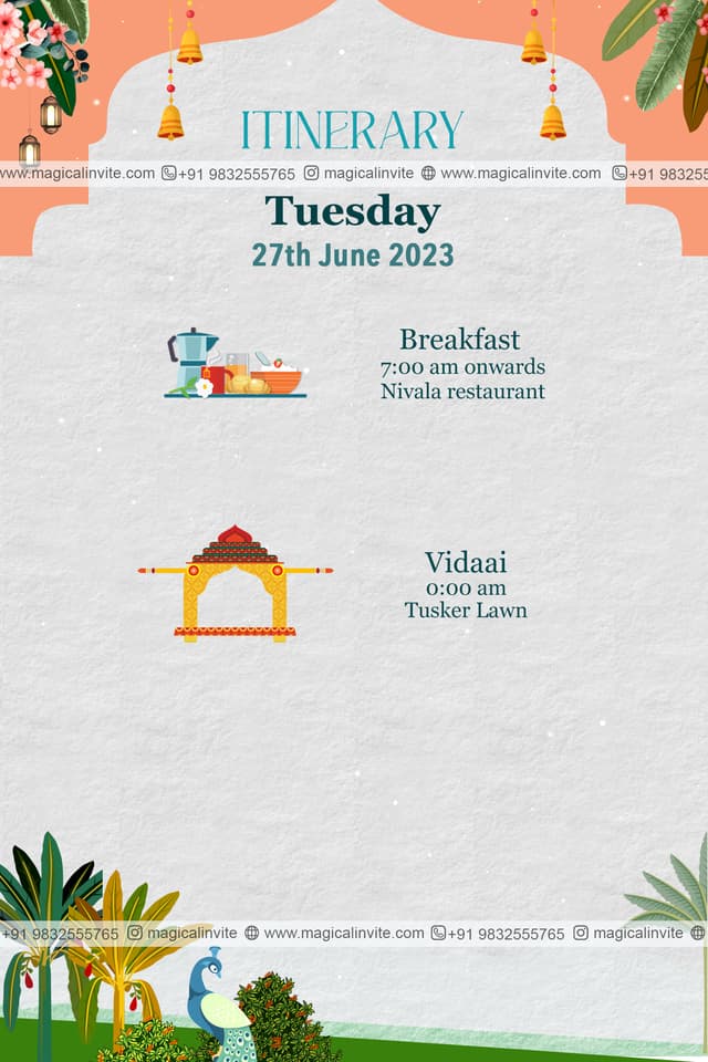 Royal Wed Itinerary - Page 5