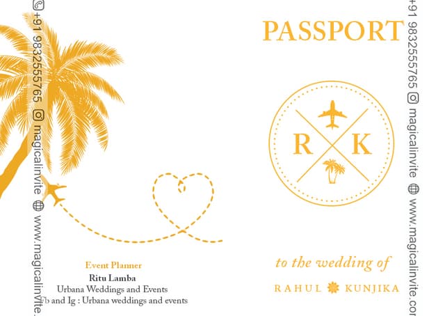 Passport Style itinerary  - Page 1
